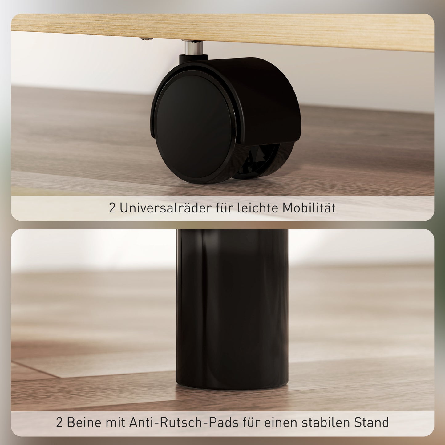 Mobiel Podium – Spreekgestoelte – Presenteertafel – Lecter – Werkplek – Eikenlook Afwerking – Inklapbare Zijpanelen – Lade en Opbergruimte