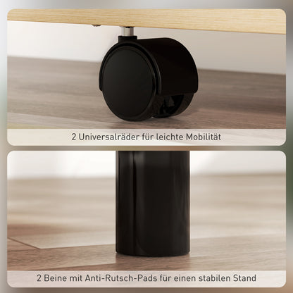 Mobiel Podium – Spreekgestoelte – Presenteertafel – Lecter – Werkplek – Eikenlook Afwerking – Inklapbare Zijpanelen – Lade en Opbergruimte