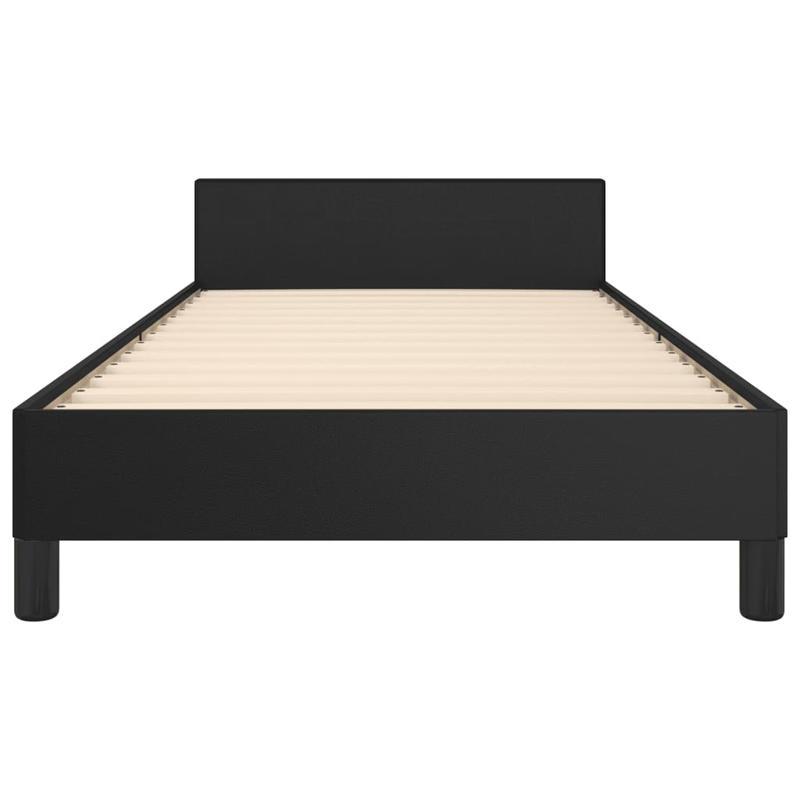Bed Frame – Bed Frame Met Hoofdeinde – Eenpersoonsbed – Stalen Bedframe – Slaapbank Frame – Zwart – Stevig Ontwerp – 90x200 Cm Groot