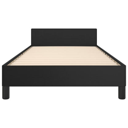 Bed Frame – Bed Frame Met Hoofdeinde – Eenpersoonsbed – Stalen Bedframe – Slaapbank Frame – Zwart – Stevig Ontwerp – 90x200 Cm Groot