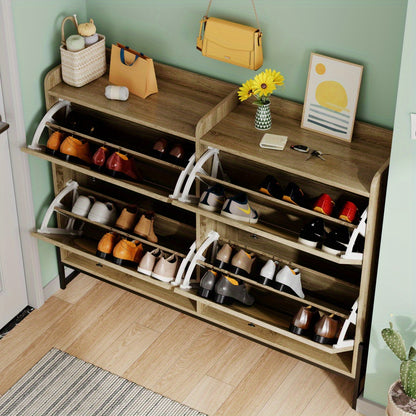 Schoenenkast – Schoenopberger – Schoenenrek – Schoenmeubel – Schoenenschuifkast – Verstelbare Kleppen Met Demper – Smal Ruimtebesparend Design