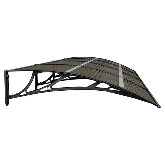 Deurmarkies – Deurkap – Voordeur Overkapping – Buitendeur Overkapping – Weerbestendige Luifel – 300x100 cm – Aluminium Frame – Zwart Polycarbonaat