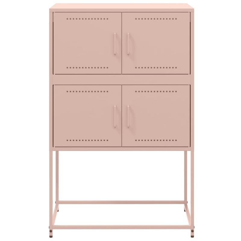 Sideboard 68.5x38.5x107cm steel pink Practical and removable