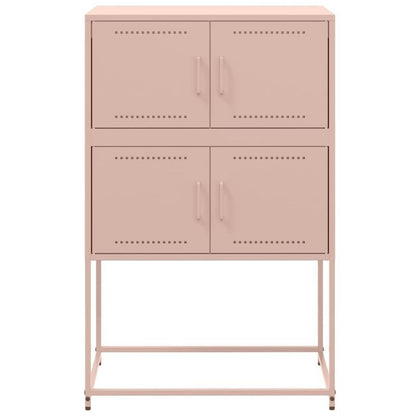 Sideboard 68.5x38.5x107cm steel pink Practical and removable