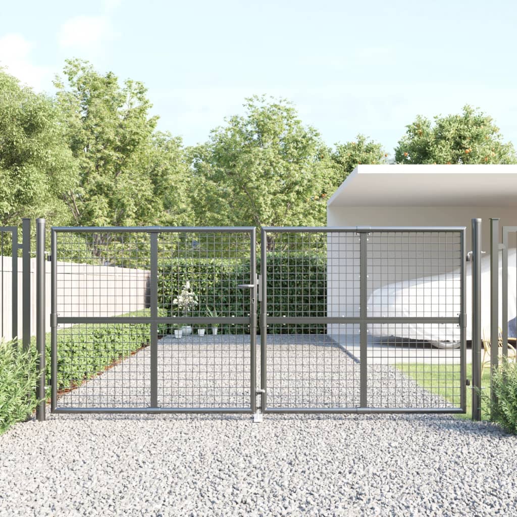 Tuinpoort – Tuinafscheiding – Tuinhuisdeur – Staaldraaipoort – Antraciet – Gegalvaniseerd Staal – Weerbestendig – Veilig Afsluitbaar