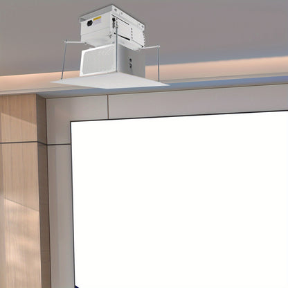 Projectiebeugel – Projectorhouder – Plafondbeugel – Bevestiging Voor Projector – Witte Projectorbeugel – Stevige Houten Constructie – Elektriciteit Niet Nodig
