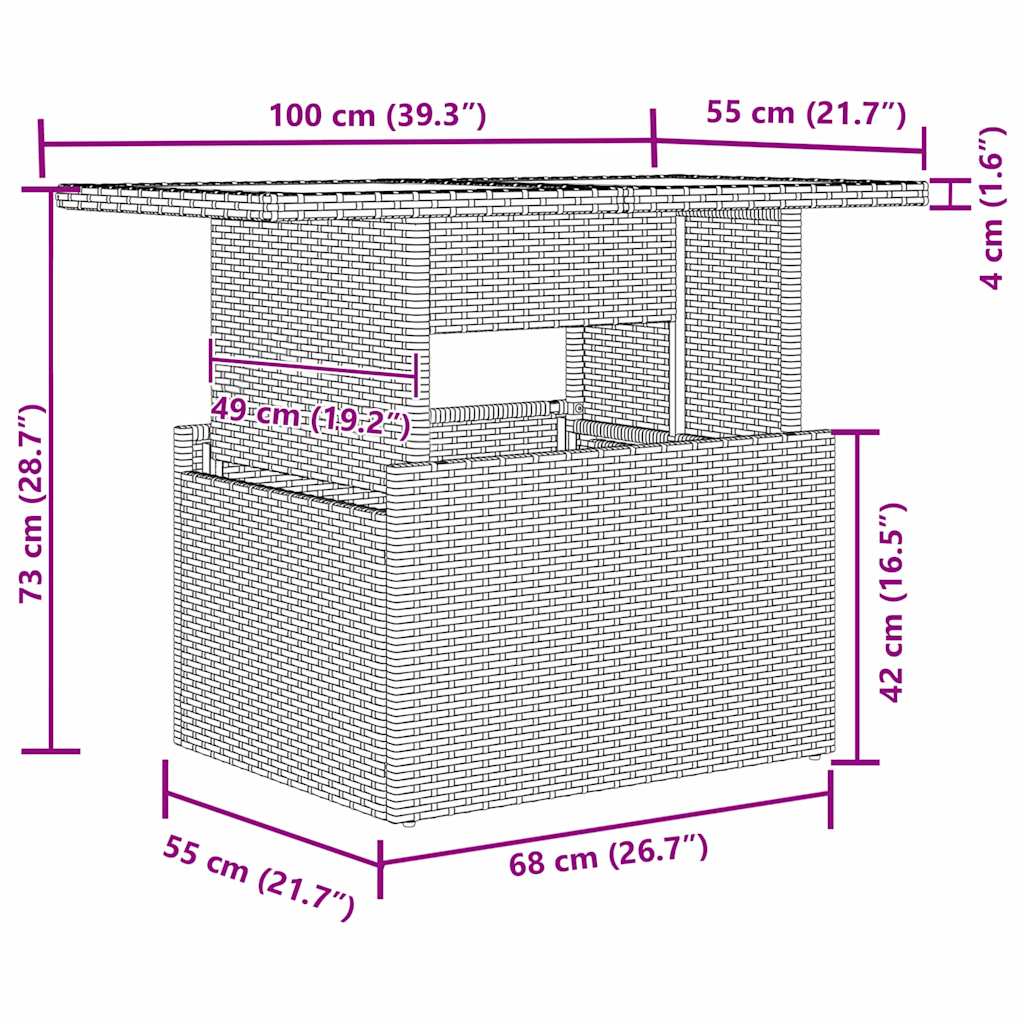 Vidaxl Garden Set Outdoor Garden Sofa Modular Outdoor Sofa