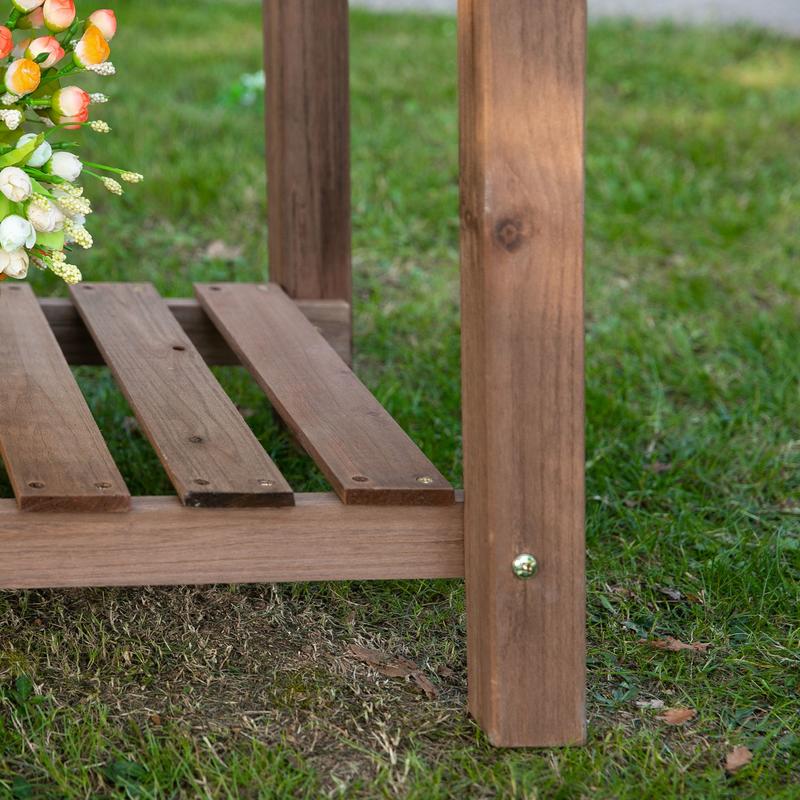 Foldable Solid Wood Raised Bed with 8 Divided Compartments - Heavy-Duty Modern Planter Box, Herb Bed & Flower Pot, Space-Saving Elevated Design for Balcony,, Small Gardens (123x54x80cm) - Sturdy Outdoor Plant Box