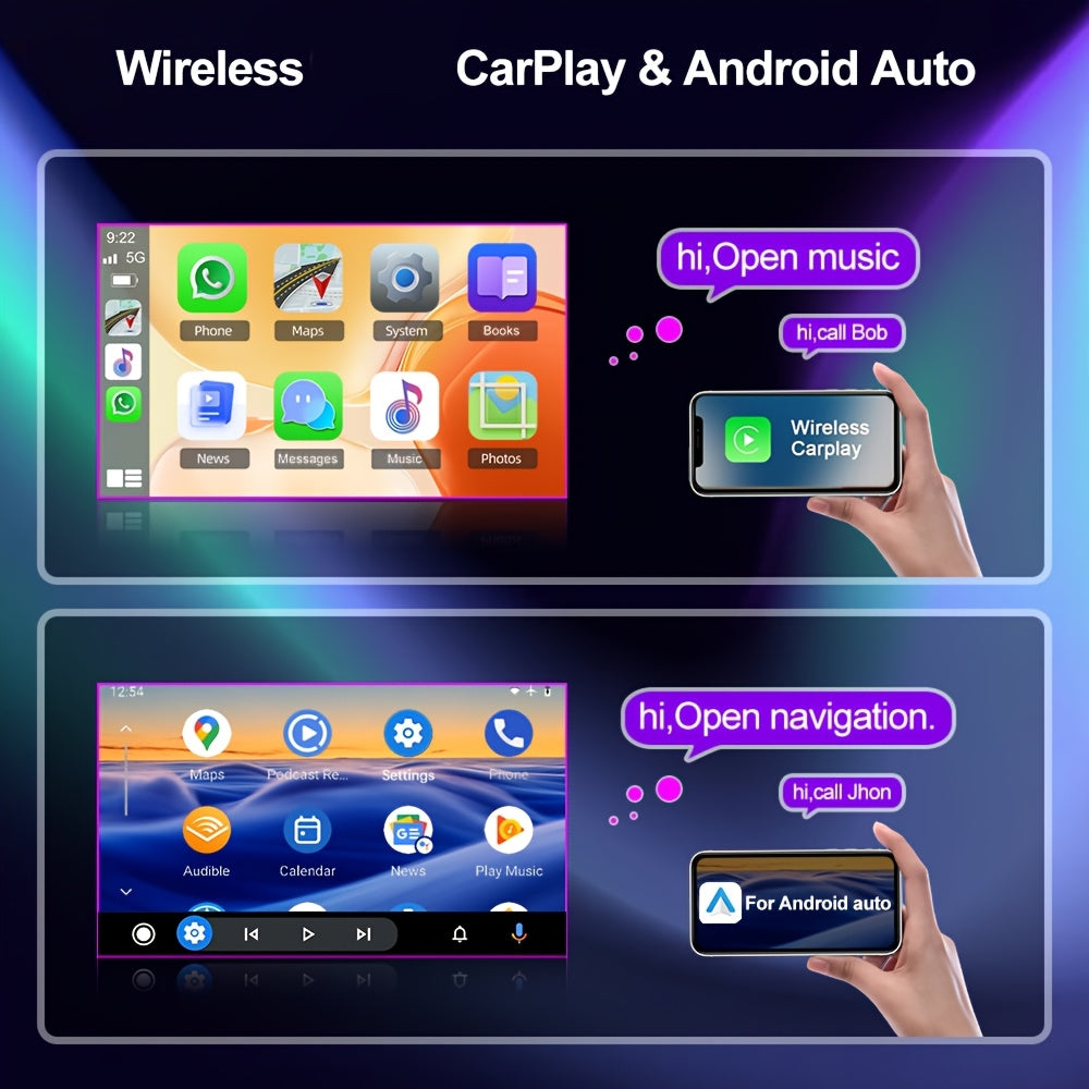 9-inch Android Autoradio – Multimedia Systeem – Navigatie Radio – Touchscreen Car Audio – Wifi Connectiviteit – Draadloze CarPlay – Offline GPS Navigatie