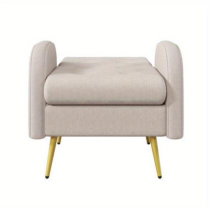 Verstelbare loungestoel – Relaxfauteuil – Recliner – Zitstoel – Loungechair – 3-standen rugleuning – Stevig metalen frame – Inclusief inklapbare voetsteun