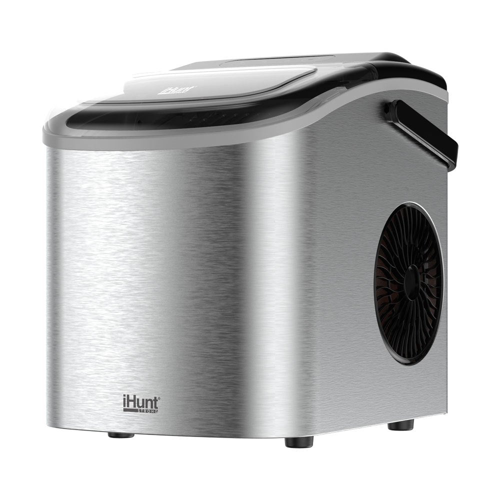 IJsblokjesmaker – IJsmachine – IJsblokjesmaker Compact – IJsblokjesmachine Draagbaar – IJsklontjesmaker – Stil In Gebruik – 12-15 Kg Per Dag Capaciteit – 8-10 Minuten Snelle Productie