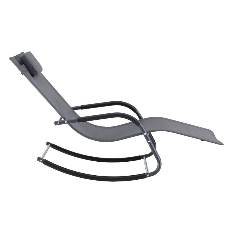 Schommelstoel – Relaxstoel – Fauteuil – Loungestoel – Schommelstoel Babykamer – Set Van 2 – Stalen Frame – Snel Droogend Textiel