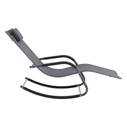 Schommelstoel – Relaxstoel – Fauteuil – Loungestoel – Schommelstoel Babykamer – Set Van 2 – Stalen Frame – Snel Droogend Textiel