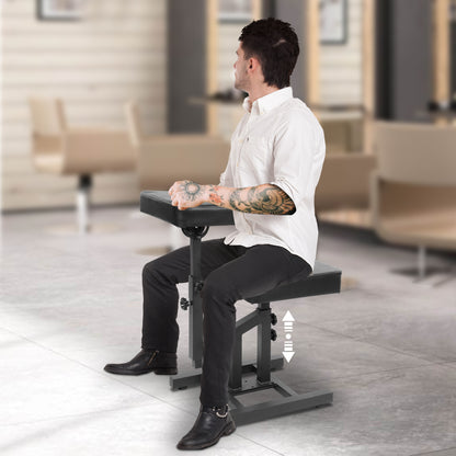 Adjustable Tattoo and Hair Chair | Multiple Use, Aluminum Frame, Open Back, Includes Cushion, No Wheels - NaMaSyo