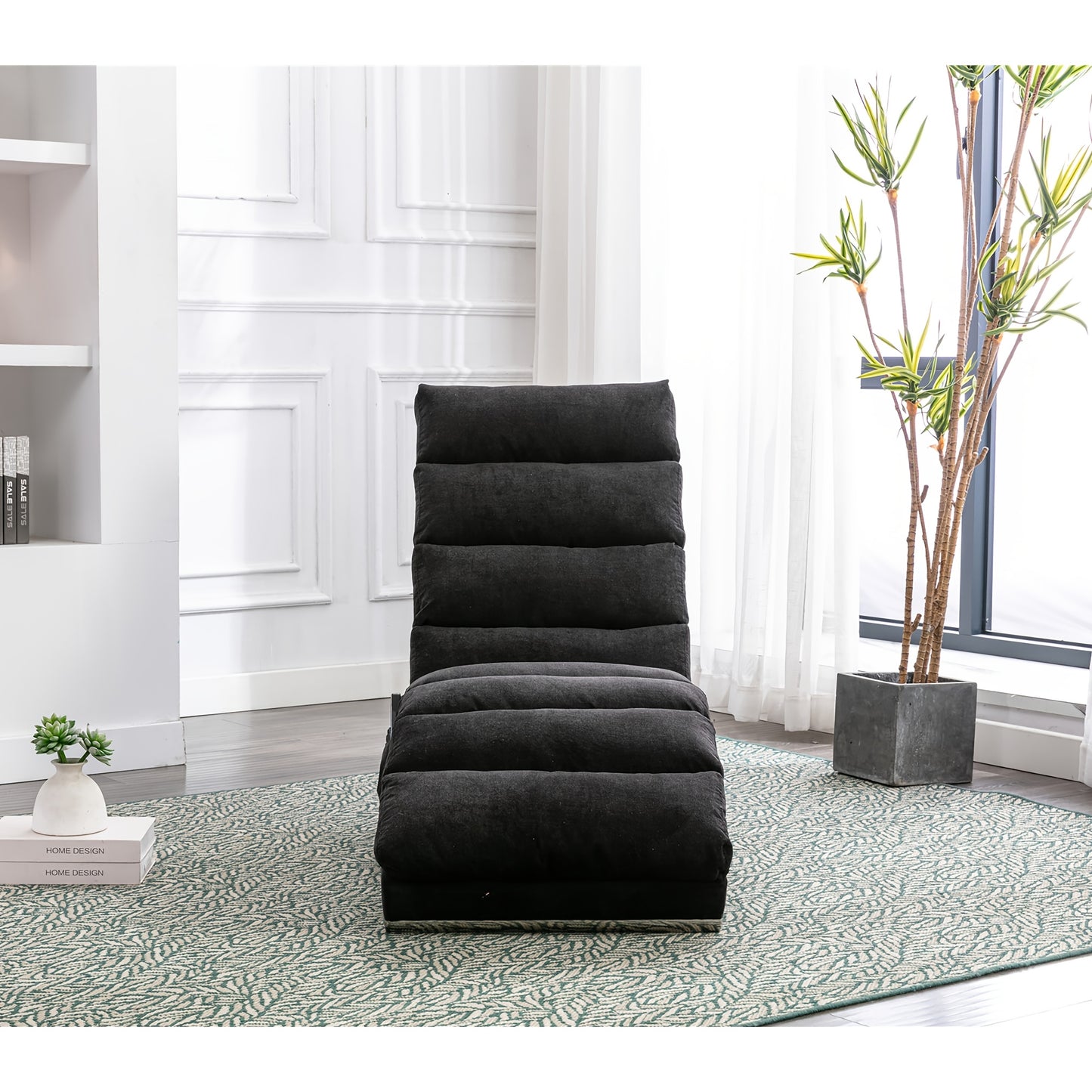 Extra-Grote Verstelbare Sofa Bed – Slaapbank – Zitzak – Loungebank – Slaapstoel – Lichtgrijs – Ruim Formaat – Duurzaam Houtmateriaal