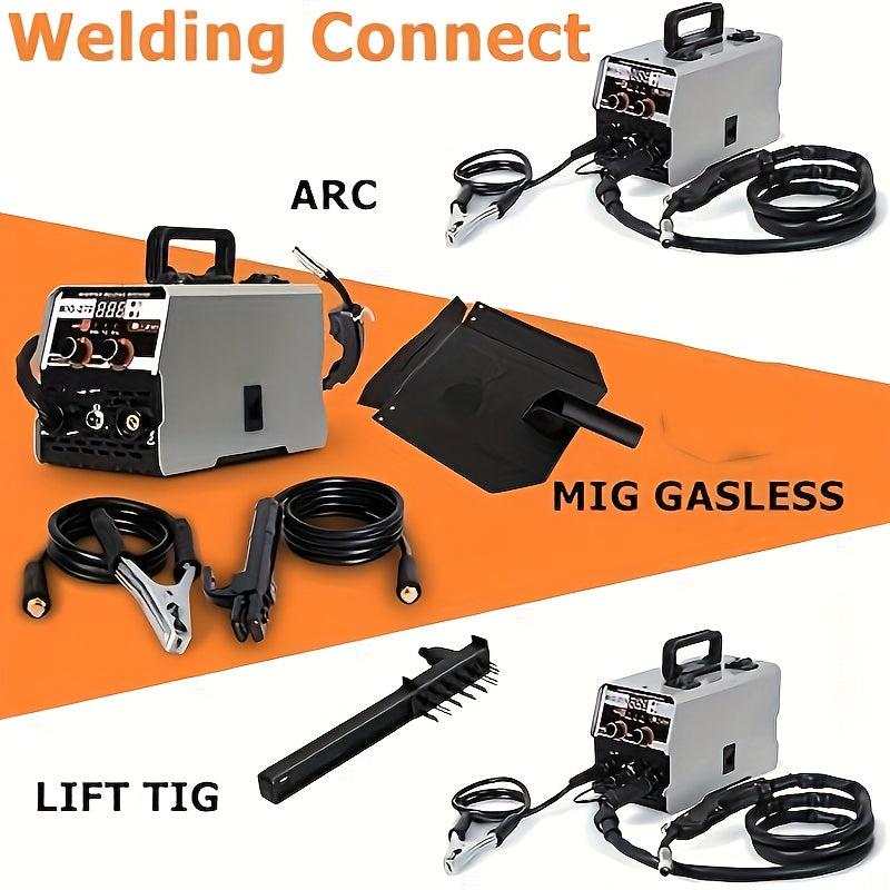 3-in-1 Lasmachine – MIG Lasser – TIG Lasser – ARC Lasser – Inverter Lasmachine – Gasloos Lassen – 140A Vermogen – Compact Draagbaar Aluminium