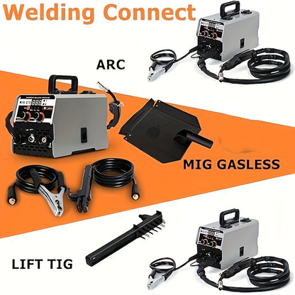 3-in-1 Lasmachine – MIG Lasser – TIG Lasser – ARC Lasser – Inverter Lasmachine – Gasloos Lassen – 140A Vermogen – Compact Draagbaar Aluminium