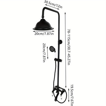 Regendouche Set – Douchepaneel – Handdouche – Douchekop – Douchekraan – Roestvrij Staal – 3 Waterstanden – 360° Draaibaar