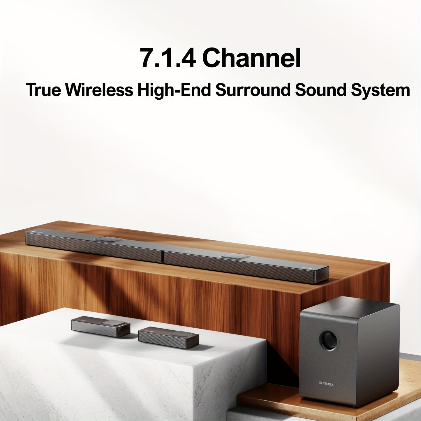 Soundbar – Home Theater Systeem – Surround Speakers – Draadloze Subwoofer – Dolby Atmos – 7.1.4 Kanaals – 740W Vermogen – 20,32 cm Draadloze Subwoofer