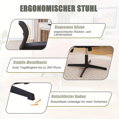 Bureaustoel – Office Chair – Leesstoel – Woonkamerstoel – Draaistoel – Fluwelen Bekleding – Schommelfunctie & Hoogteverstelbaar