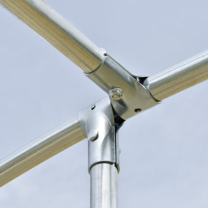 Dierenren – Kippenren – Buitenren – Konijnenren – Hondenren – Ruim 5,32 m² – Gegalvaniseerd Staal Met UV-bestendig Dak