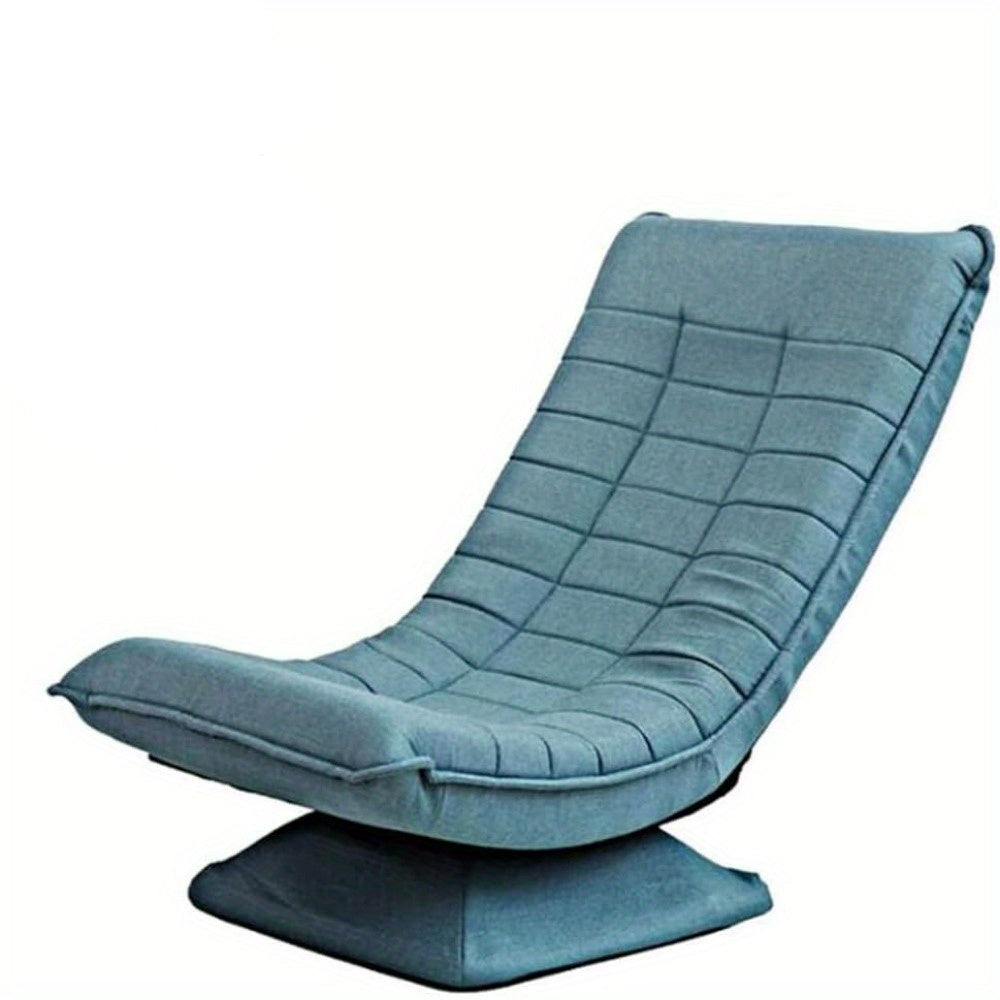 Draaibare Vloerstoel – Vloerzetel – Gaming Stoel – Meditatie Stoel – Loungestoel – 360° Draaibaar – Verstelbare Rugleuning – Memory Foam Kussen – Blauw