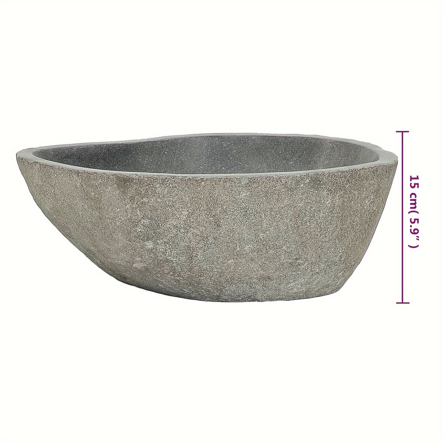Waskom – Wasbak – Fontein – Wastafel – Opzetwastafel – Natuursteen Riviersteen – Uniek Handgemaakt Design – Afmetingen 37-46x29-36x15 cm