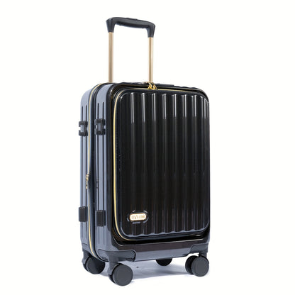 20-inch Handbagagekoffer – Reiskoffer – Spinner Koffer – Expandable Trolley – Business Koffer – Harde Pc Shell – Uitbreidbaar Met 25% Extra Ruimte – Verstelbare Aluminium Trekstang – Stil 360° Wielen – Cijferslot – Laptopvak – Glanzend Zwart