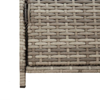 Tuinkast – Berging – Opbergkast – Buitenopslag – Kussenbox – Grijs Poly Rattan – 83x45x76 cm – Weerbestendig & Ruim