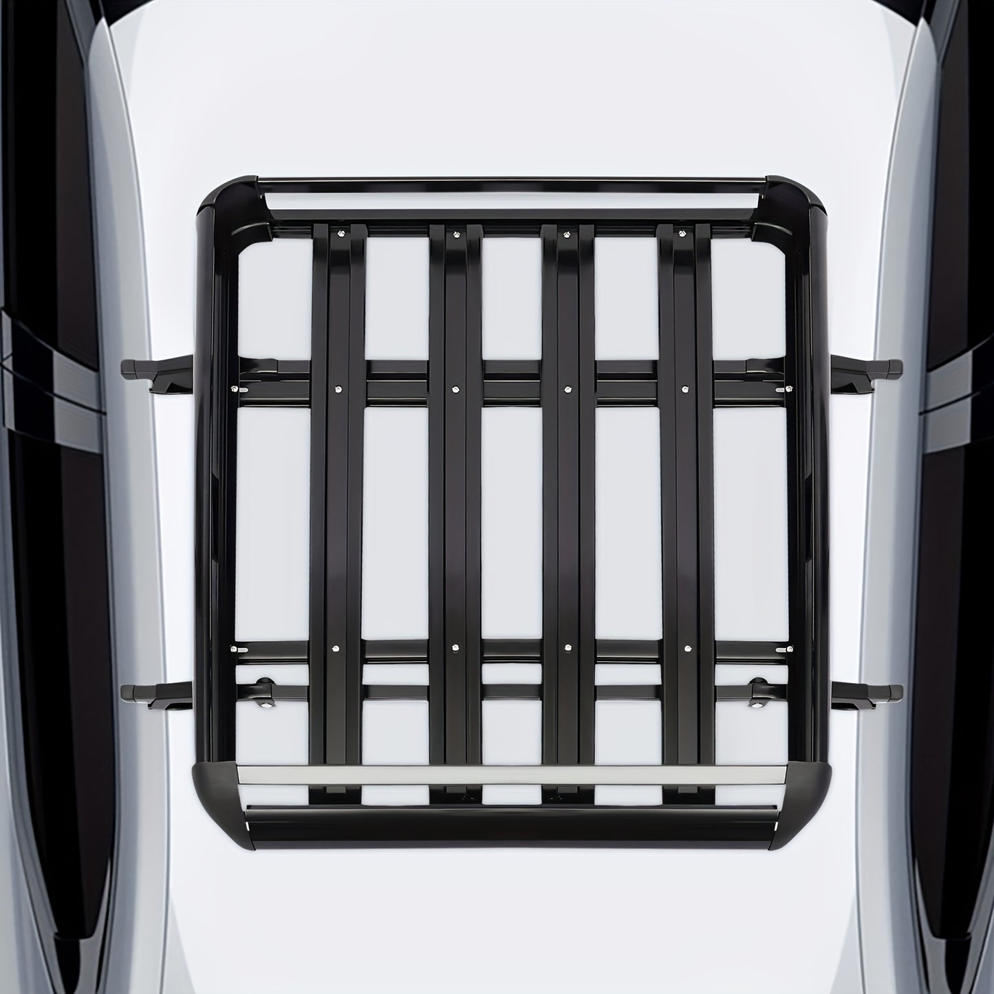 Dakkofferrek Aluminium – Dakmand – Bagagerek – Dakdrager – Universele Rooftop Cargo Basket – Zwart – 127x97 cm – Max 68 kg draagvermogen