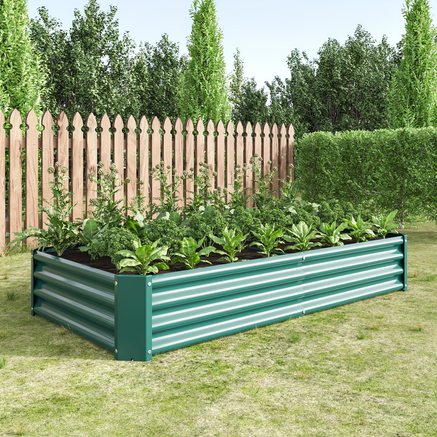 Hoogtebed Tuin – Verhoogd Plantenbed – Moestuinbak – Tuinbak – Bloemenbak – Metalen Plantbak – Stevig Stalen Frame – Zonder Bodem Ontwerp