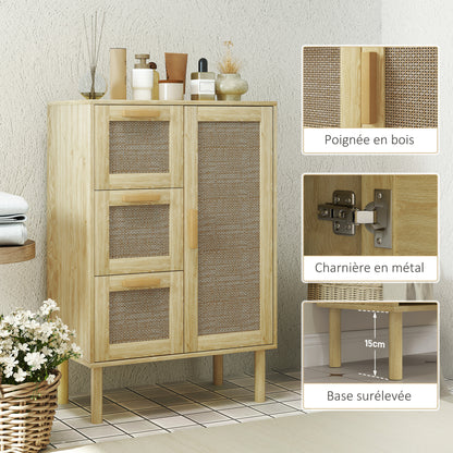 Mobiele Ladekast – Opbergkast – Kantoorwagen – Ladenkast – Archiefkast – Met Slot – Compact Formaat 40x40x61,5 cm – Witte Spaanplaat