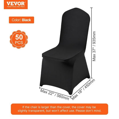 Stoelhoezen Inklapbare Stoelen – Stoelbekleding – Stoelhoes – Stoelhoes Elastisch – Universeel – Set Van 50 – Spandex Materiaal – Machinewasbaar
