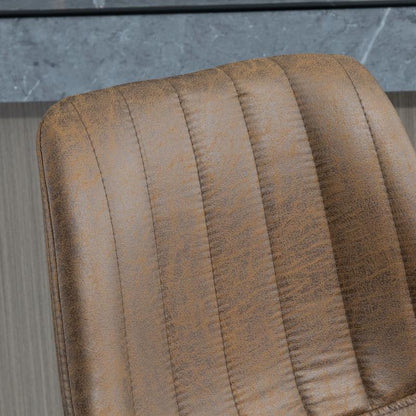 Barkrukken – Barstoelen – Barstoelen Set – Keukenstoelen – Krukken – Verstelbaar 43-110 cm – 360° Draaibaar – Polyester Bruin