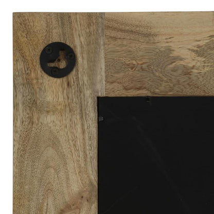 Wandspiegel – Ovale Spiegel – Badkamerspiegel – Staande Spiegel – Woonaccessoire – Massief Mangohout – 50x110 cm – Vochtbestendig & Unieke Houtnerf
