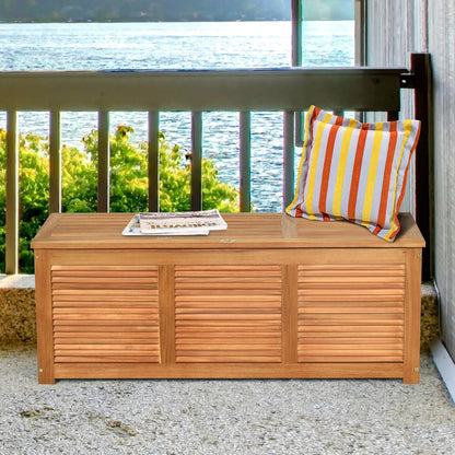 Tuinkist – Tuinbank – Opbergbox – Kussenbox – Tuinopbergkast – Acaciahout – 178L Opbergruimte – Ventilatieopeningen