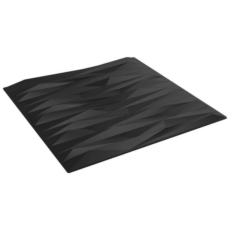 48pcs Wall Panels Stone 12 M² 50X50 Cm XPS Black