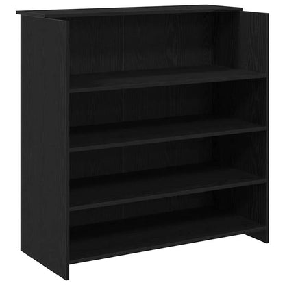 Ontvangstbalie – Receptiebalie – Balie – Bureau – Ingangsbureau – Zwart Eiken Look – Opbergruimte Met Lade – Stevig Houten Frame – 100x50x103,5 cm
