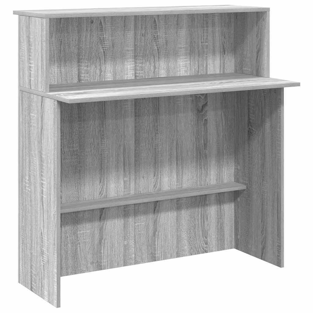 Balie – Reception Desk – Baliepaneel – Ontvangstbalie – Balietafel – Grijs – Houtmateriaal – Compact 100x50x103,5 cm