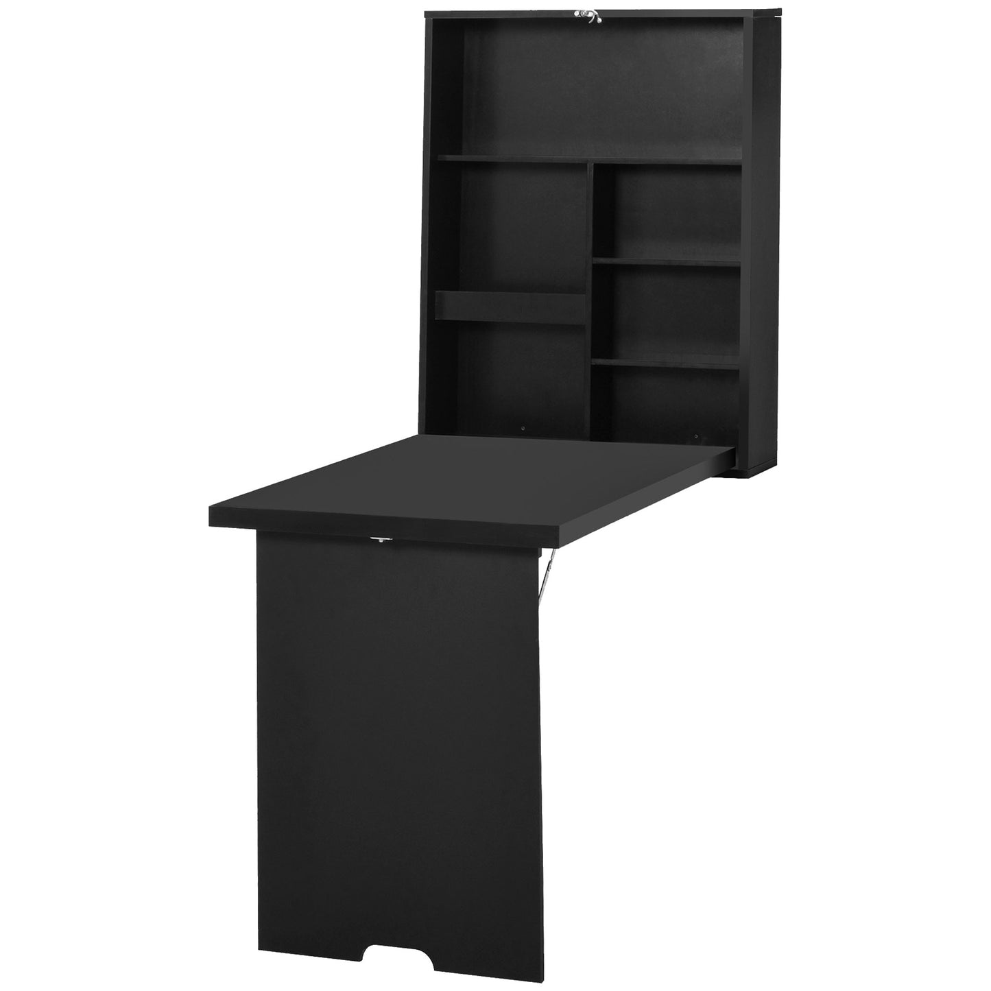 Klapbureau Wandtafel Opklapbare Bureau Schrijfbord Bureau Aan De Muur – Zwart Hout – Ruimtebesparend Design – Duurzaam Materiaal