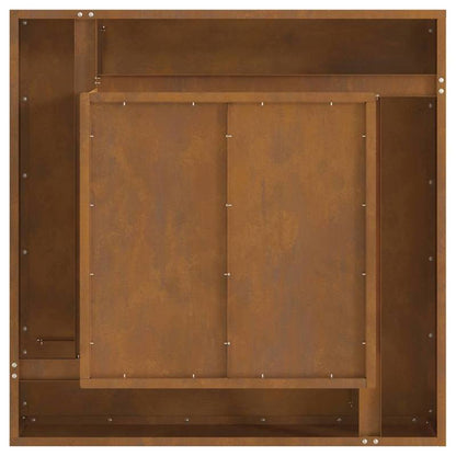 Vuurschaal – Vuurkorf – Tuinhaard – Sfeerhaard – Terrasverwarmer – Vierkant Design – 80x80x40 cm Cortenstaal – Ingebouwd Ontstekingssysteem