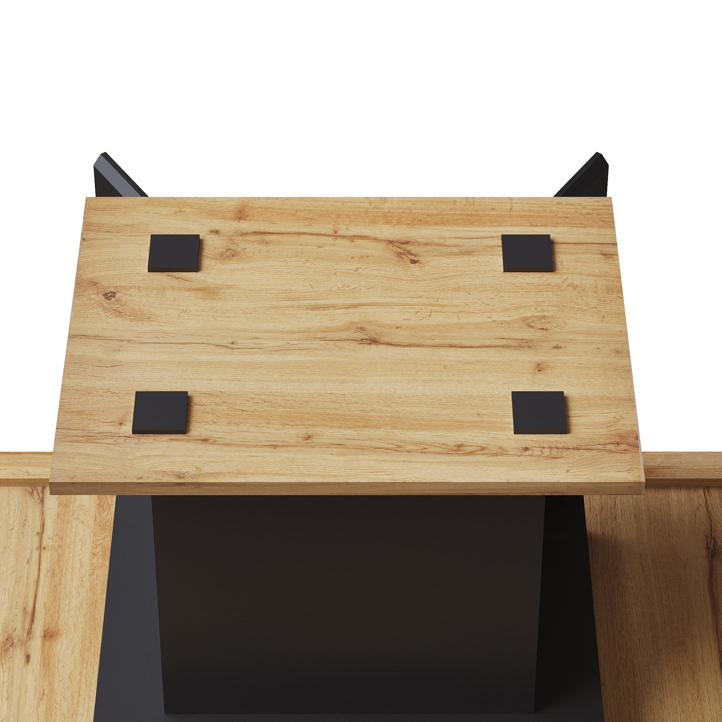 Uitklaptafel – Klaptafel – Vouwtafel – Uitschuiftafel – Eettafel – Uitschuifbaar 110-140 CM – Opbergruimte Onderblad – Houtlook Design