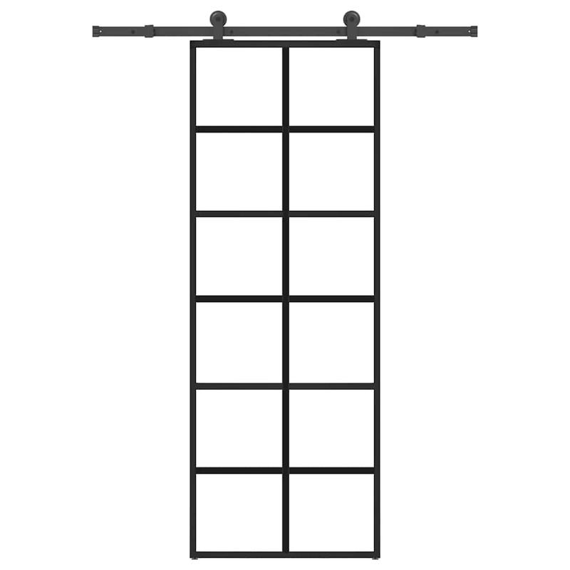 Sliding door met seizure 76x205cm ESG-glass en aluminium Practical, removable, suitable for all seasons