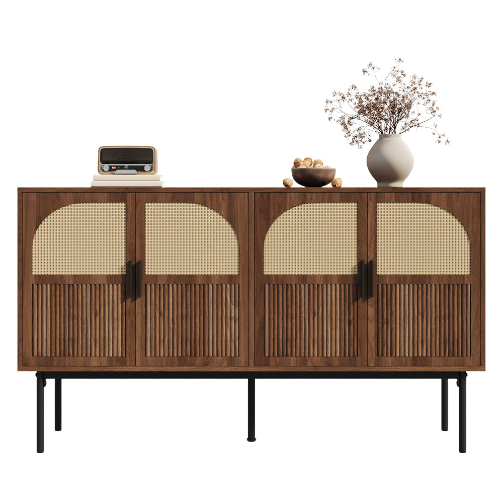 Dressoir – Sideboard – Buffetkast – Opbergkast – Wandkast – Minimalistisch Design – Duurzaam Niet-Houten Materiaal – 140 cm Breed – Eenvoudige Montage – Neutrale Kleur