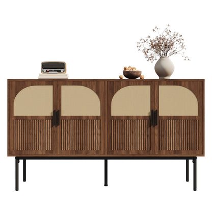 Dressoir – Sideboard – Buffetkast – Opbergkast – Wandkast – Minimalistisch Design – Duurzaam Niet-Houten Materiaal – 140 cm Breed – Eenvoudige Montage – Neutrale Kleur