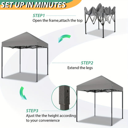 Partytent – Pop-up Tent – Vouwtent – Tuinpaviljoen – Easy Up Partytent – 2x2 m – Hoogte Verstelbaar – Inklapbaar Met Draagtas