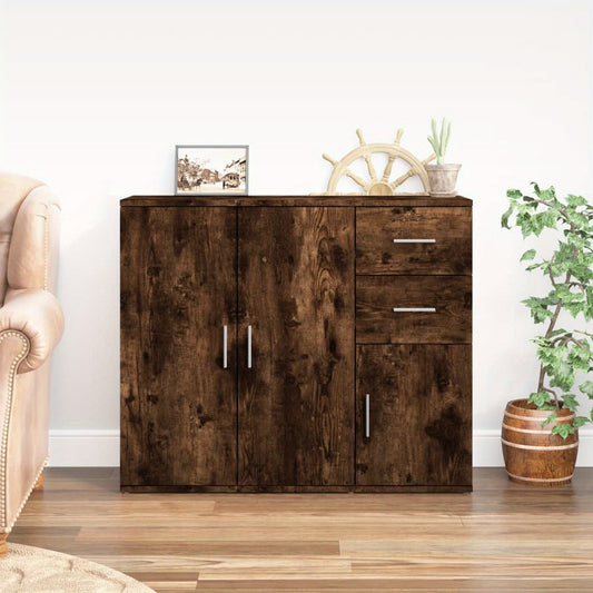 Sideboard – Dressoir – Kast – Opbergmeubel – Buffetkast – Gemaakt van Kunststofhout – Afmetingen 91x29,5x75 cm