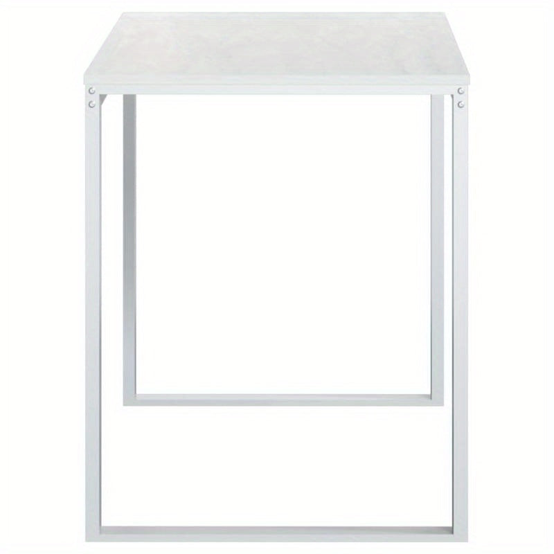 Computer Desk Measuring 110X60X73 Cm Made of White Particle Board, Composite Wood, Smooth, Moisture-Resistant, Anti-Warping, Anti-Cracking; This Desk Is a Perfect Addition to Your Home, Office, Study, Bedroom, Or Living Room.
