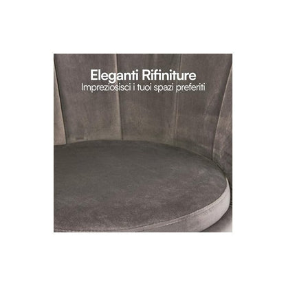 Fauteuil – Loungefauteuil – Relaxstoel – Zitstoel – Velvet Fauteuil Tortora – Gouden Poten – Zacht Schuim – 69x71x84 cm
