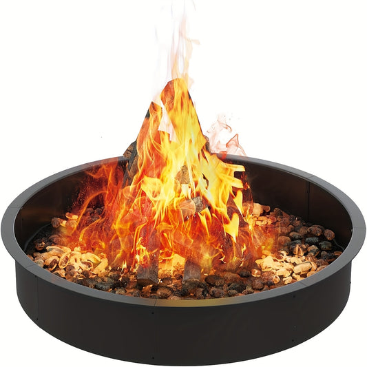 Vuurkorfring – Vuurkorfring – Vuurring – Tuinvuurring – Kampvuurring – 122 cm Diameter – Carbon Staal Met Roestwerende Coating – Eenvoudige Montage Zonder Gereedschap